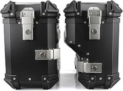 Maletas laterales rígidas para moto de viaje de perfil estrecho