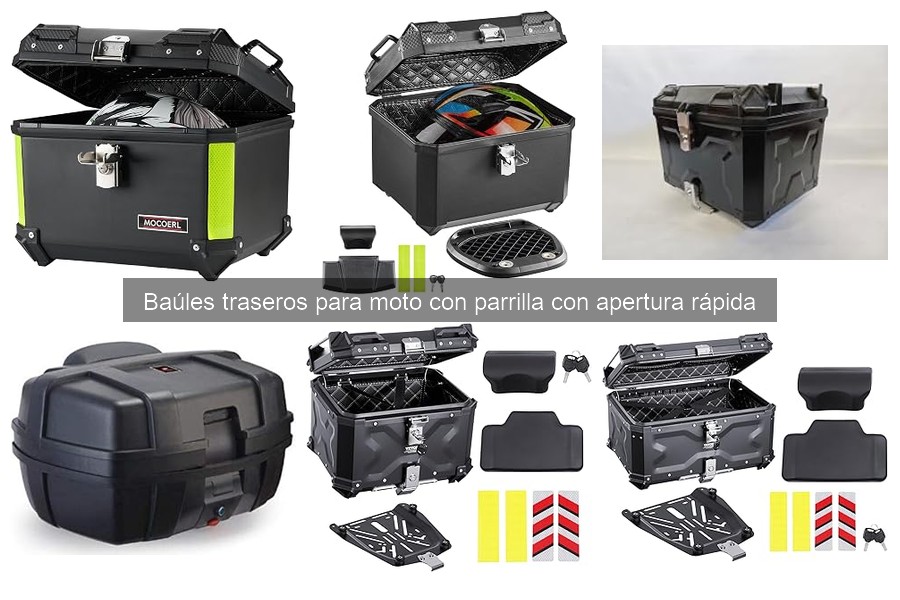 Baúles traseros para moto con apertura rápida: ¿Qué son?