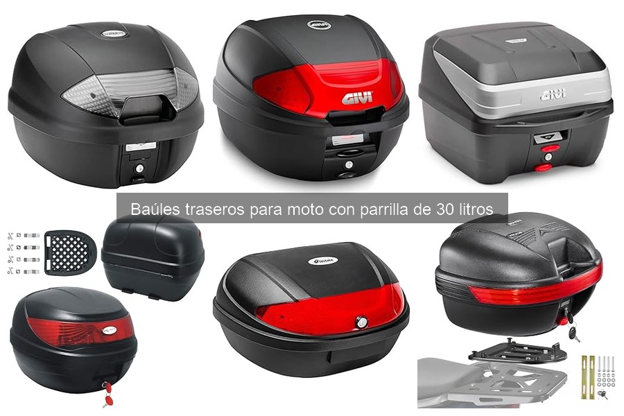 Baúles traseros para moto de 30 litros: características y usos