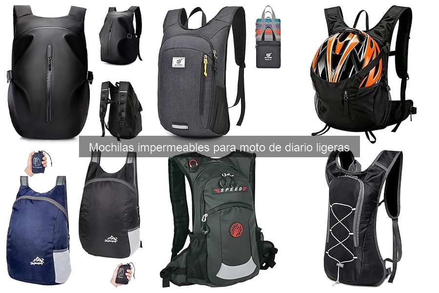 Características claves de mochilas impermeables para moto ligeras
