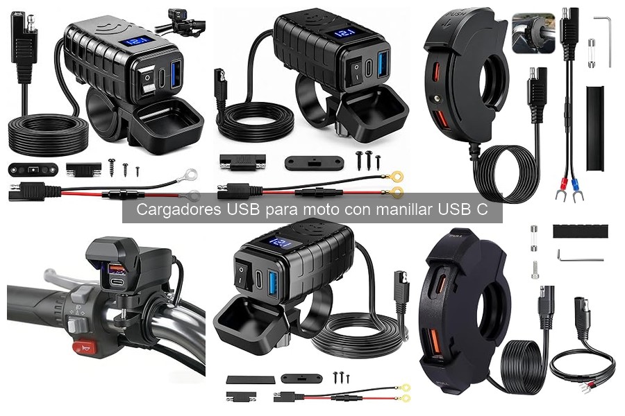 Cargadores USB para moto con manillar USB C: ¿Qué son?