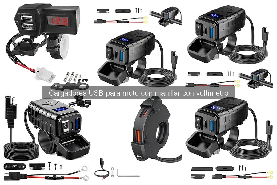 Cómo instalar un cargador USB para moto con manillar y voltímetro