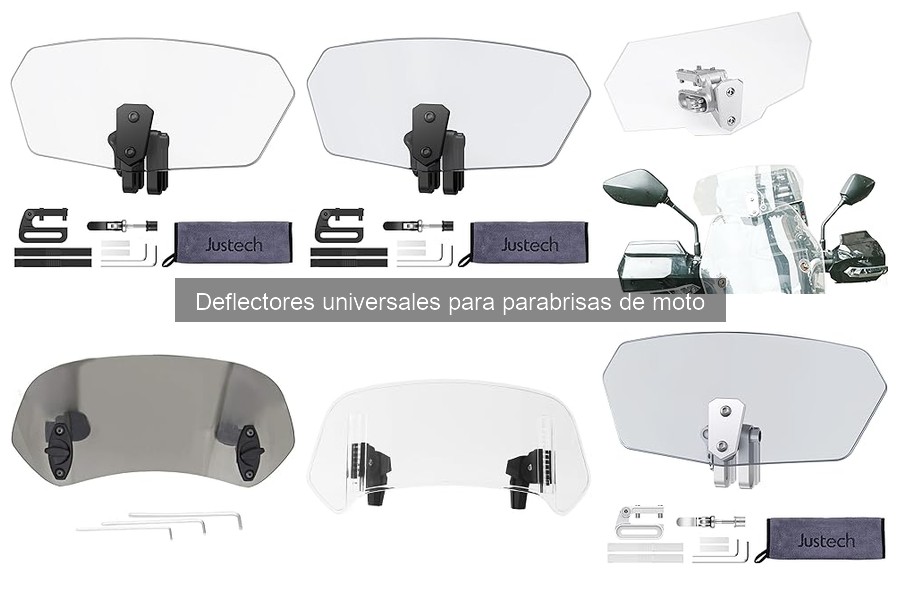 Cómo instalar un deflector universal en el parabrisas de moto