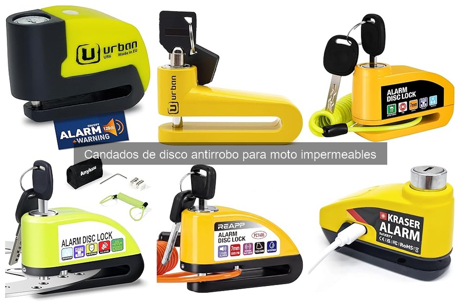 Comparativa de los mejores candados de disco antirrobo impermeables