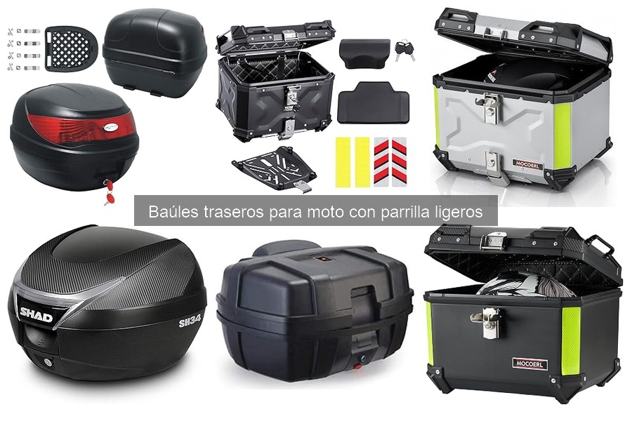 Dónde comprar baúles traseros ligeros para moto a buen precio