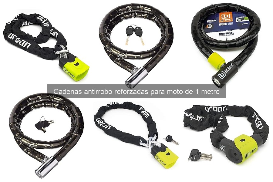 Guía para elegir la mejor cadena antirrobo de 1 metro para moto