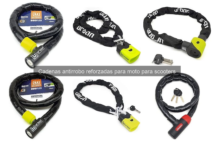 Mantenimiento de cadenas antirrobo reforzadas para scooters