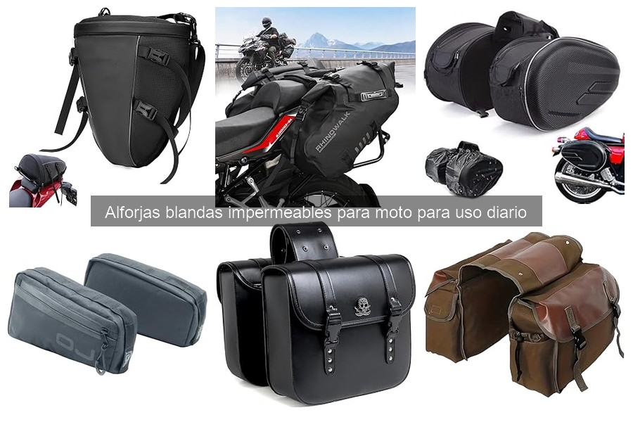 Mejores alforjas blandas impermeables para uso diario en moto