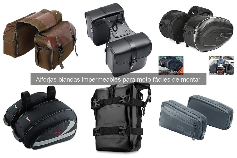 Mejores alforjas blandas impermeables para viajes largos en moto