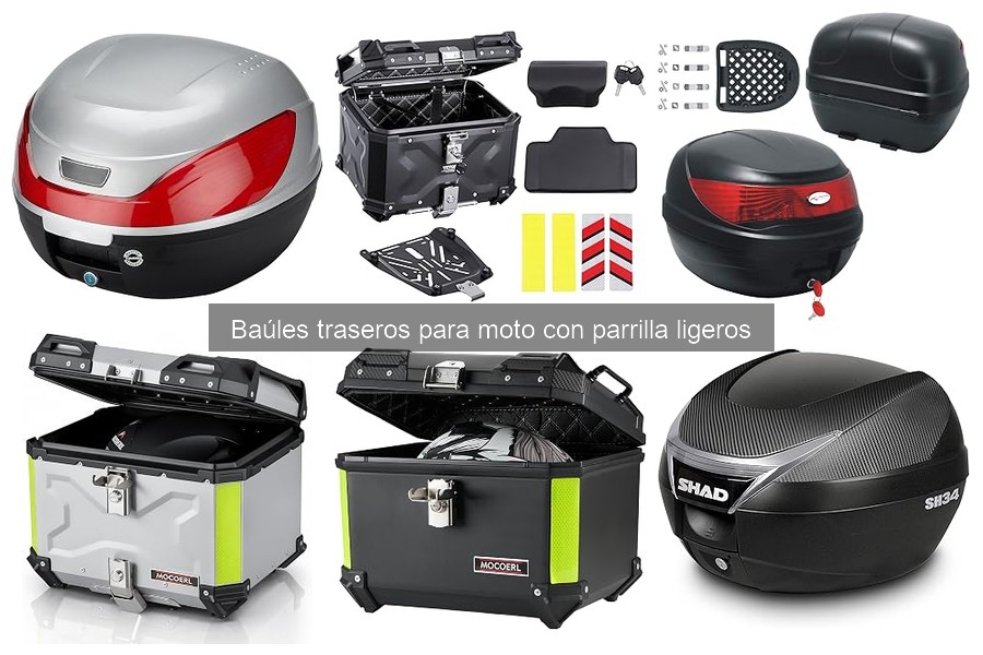 Mejores baúles traseros ligeros para moto en 2026