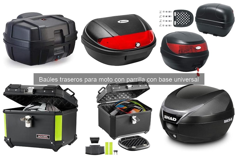 Mejores baúles traseros para moto con parrilla universal 2026