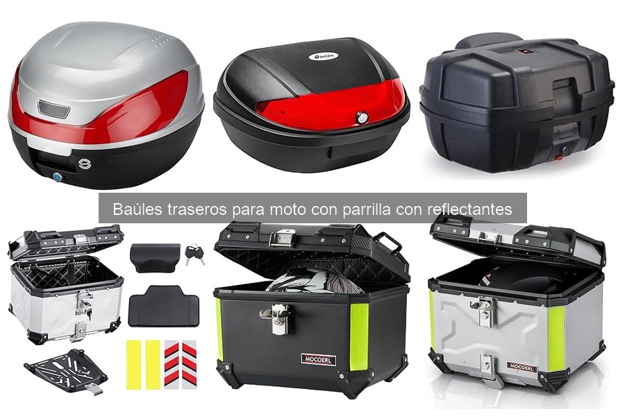 Mejores baúles traseros para moto con reflectantes en 2026