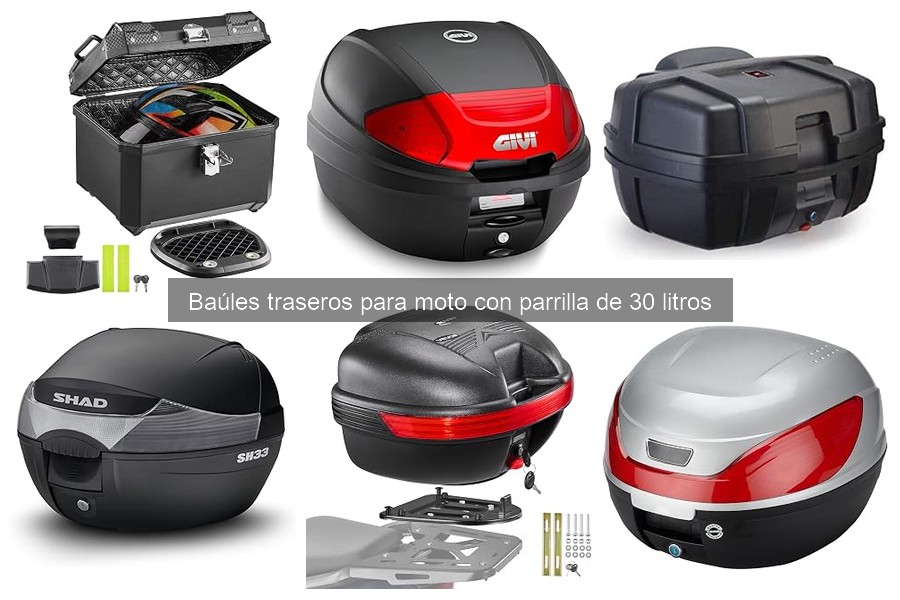Mejores baúles traseros para moto de 30 litros en 2023