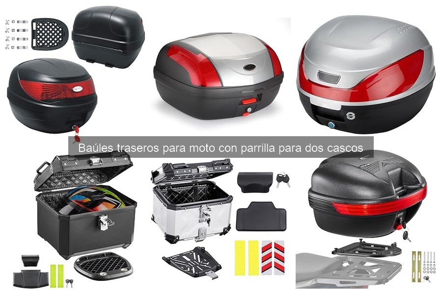 Mejores baúles traseros para moto para dos cascos en 2026
