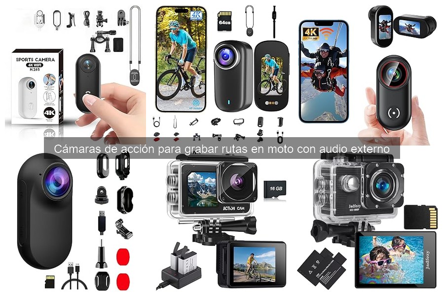 Mejores cámaras de acción para grabar en moto con audio externo