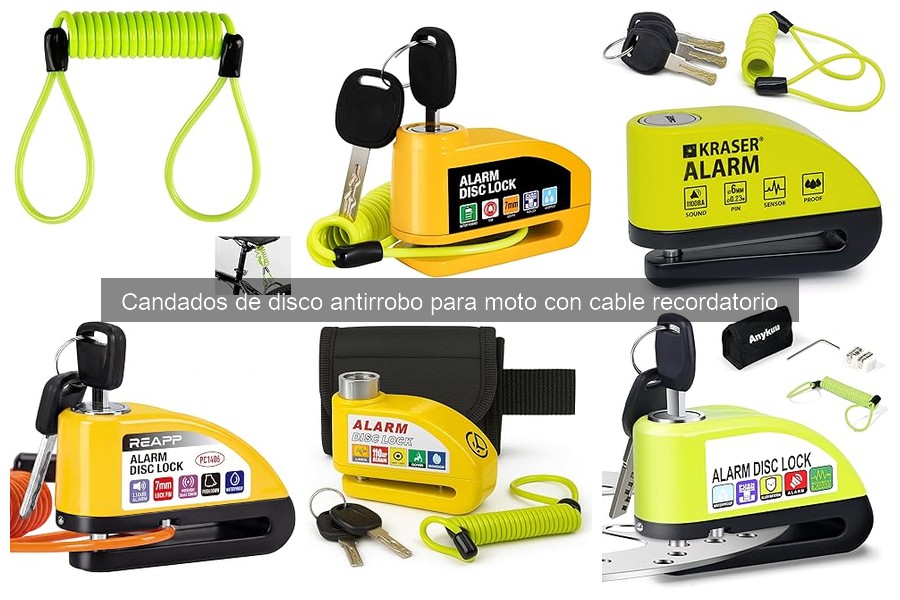Mejores candados de disco antirrobo con cable recordatorio