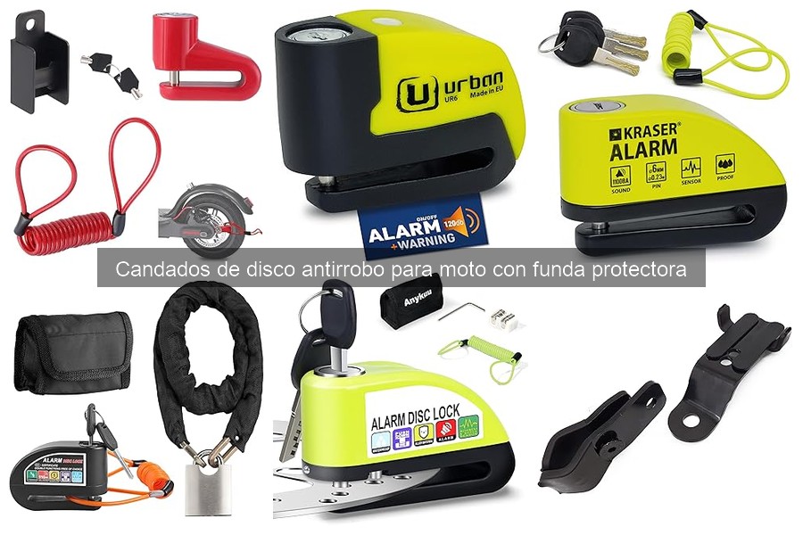 Mejores candados de disco antirrobo para moto con funda 2026