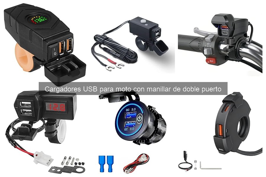 Mejores cargadores USB para moto con manillar de doble puerto 2023