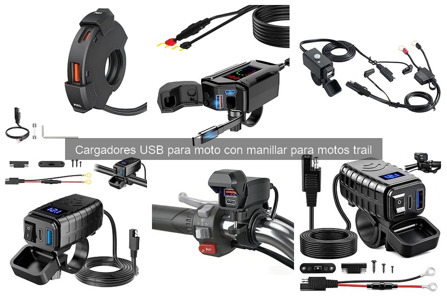 Mejores cargadores USB para moto con manillar trail 2026