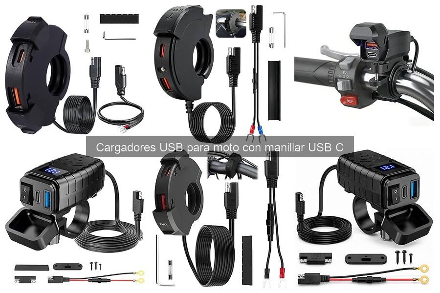 Mejores cargadores USB para moto con manillar USB C en 2023