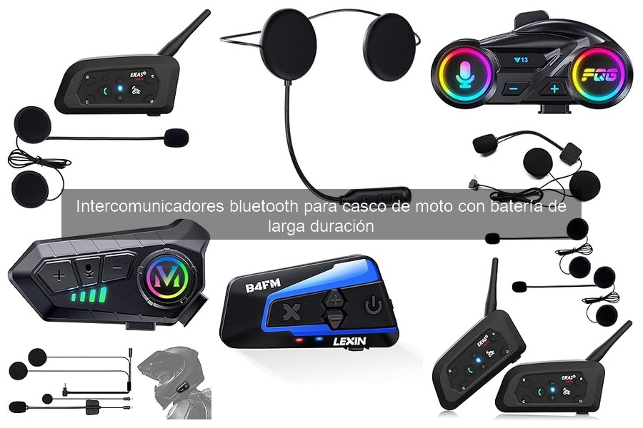 Mejores intercomunicadores bluetooth para moto con larga duración