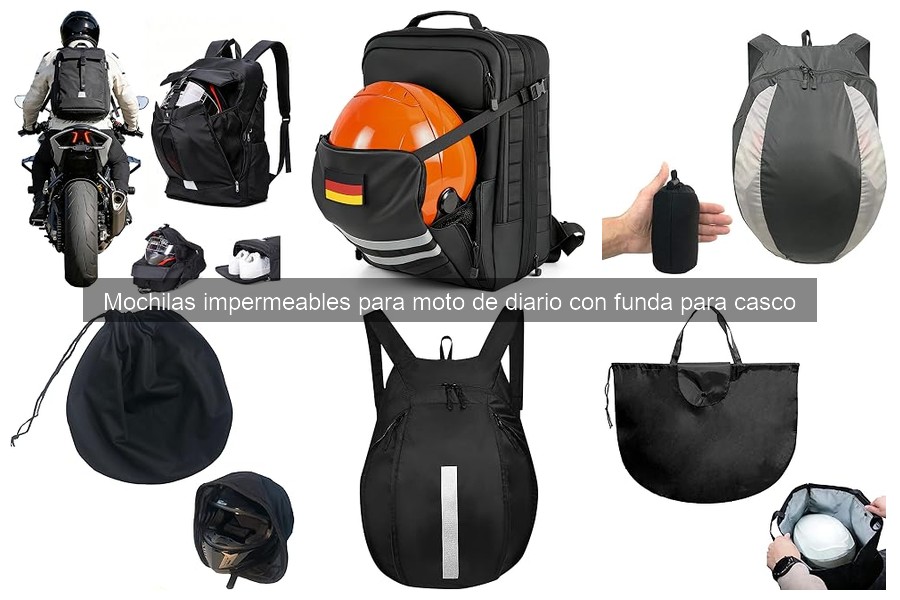 Mejores mochilas impermeables para moto con funda para casco