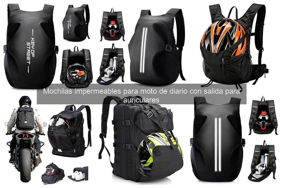 Mejores mochilas impermeables para moto con salida de auriculares