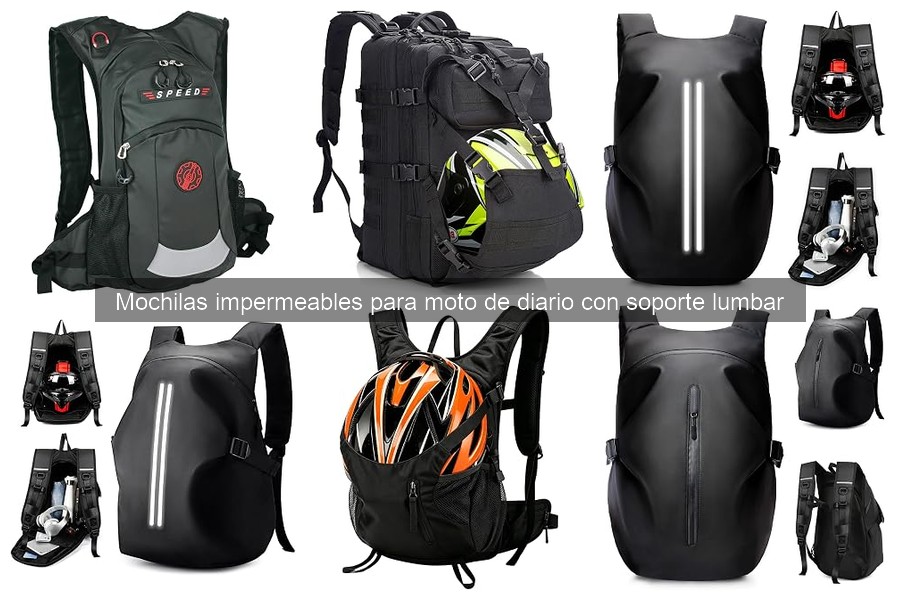 Mejores mochilas impermeables para moto con soporte lumbar 2026