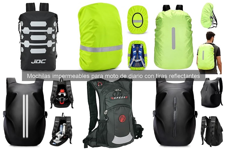 Mejores mochilas impermeables para moto con tiras reflectantes