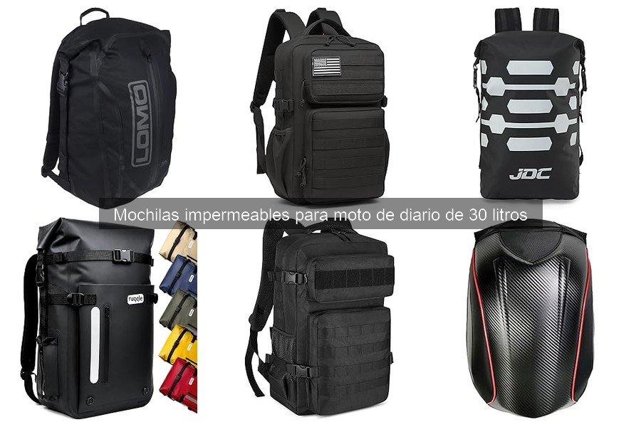 Mejores mochilas impermeables para moto de 30 litros en 2026