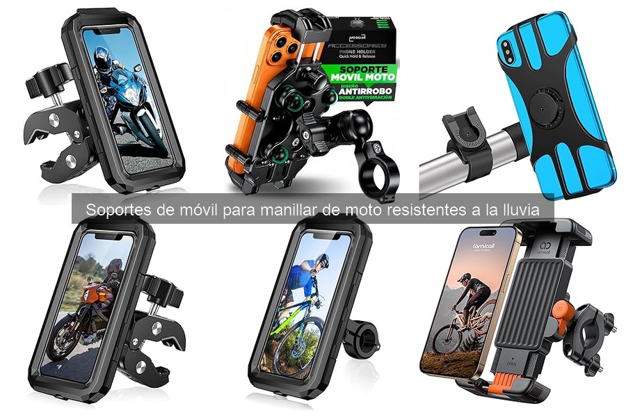 Mejores soportes de móvil para manillar de moto resistentes a la lluvia
