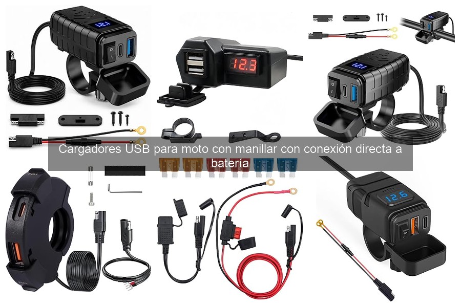 ¿Qué es un cargador USB para moto con conexión a batería?