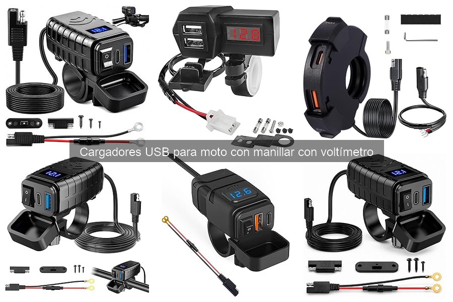 ¿Qué es un cargador USB para moto con voltímetro?