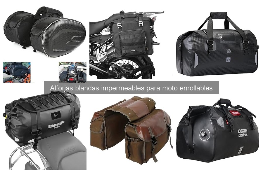 ¿Qué son las alforjas blandas impermeables para moto enrollables?