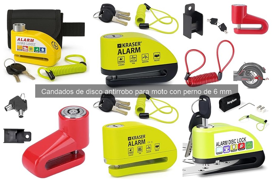 ¿Qué son los candados de disco antirrobo para moto con perno de 6 mm?