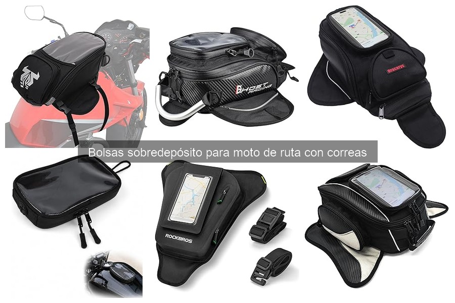 Tipos de bolsas sobredepósito para moto de ruta