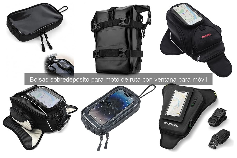 Todo sobre bolsas sobredepósito para moto con ventana para móvil