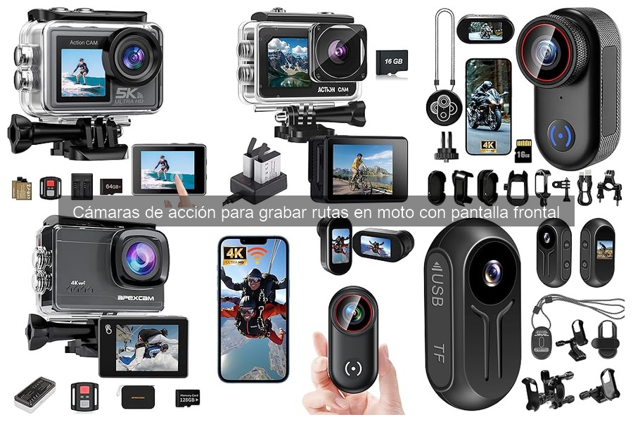 Ventajas de cámaras de acción con pantalla frontal para motos